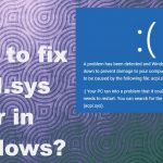 Acpi sys error in windows fix