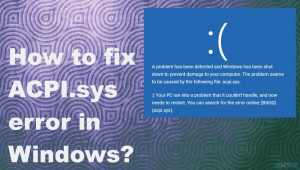 Acpi sys error in windows fix