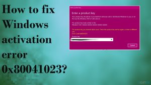 Activation error 0x80041023 fix