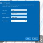 Adding new user windows