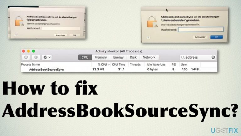 How to fix AddressBookSourceSync?