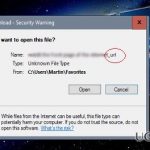 Alert message url file