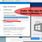 Allow apps from the store only feature