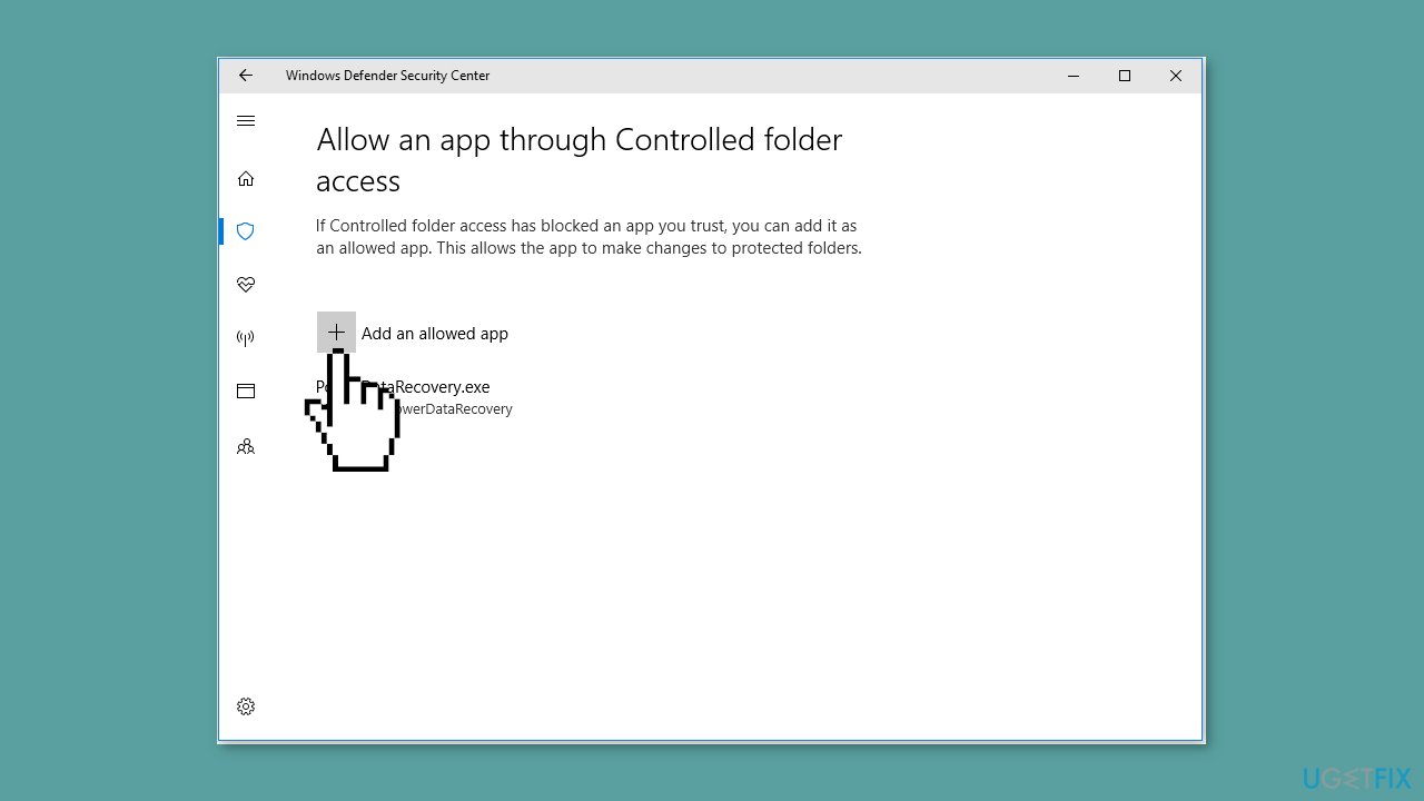 Allow the App through Controlled Folder Access