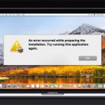 An error has occurred macos high sierra