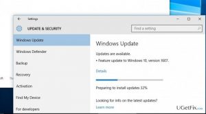 Anniversary update error 0x800700c1