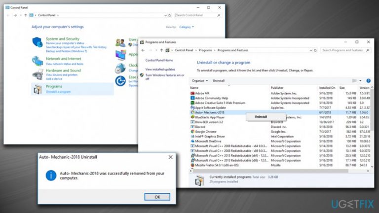 How to remove Auto Mechanic 2018?