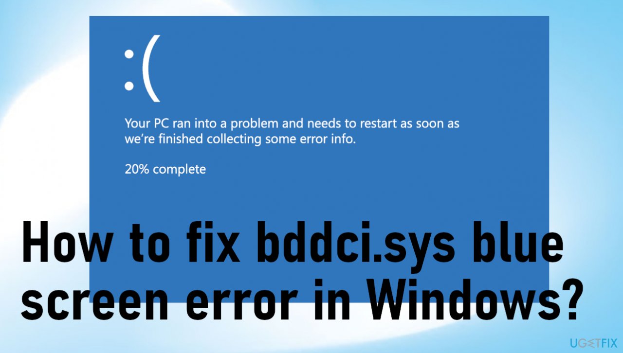 How to fix bddci.sys blue screen error in Windows?
