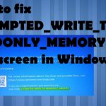 Bsod attempted write to readonly memory error fix