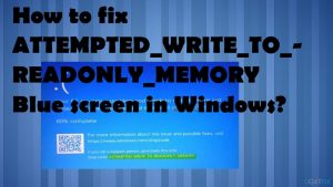 Bsod attempted write to readonly memory error fix