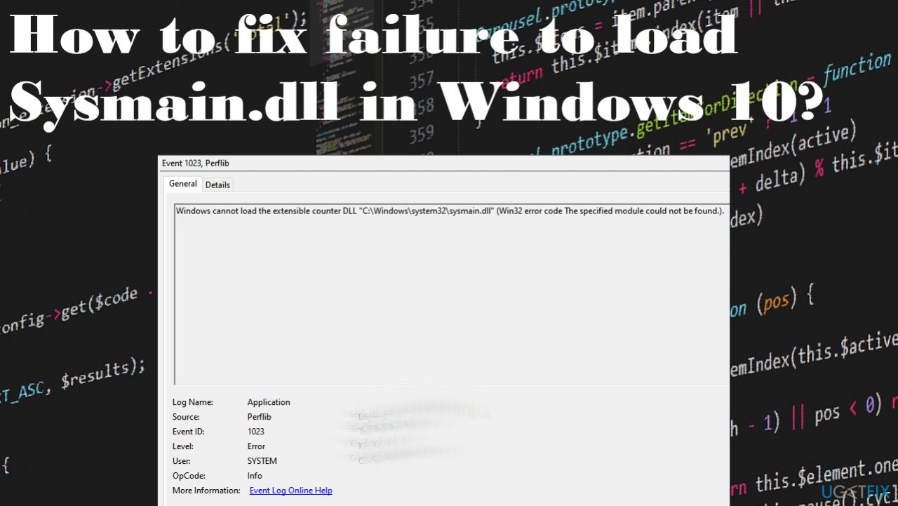Failure to load Sysmain.dll in Windows 10