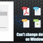 Cant change default apps on windows fix
