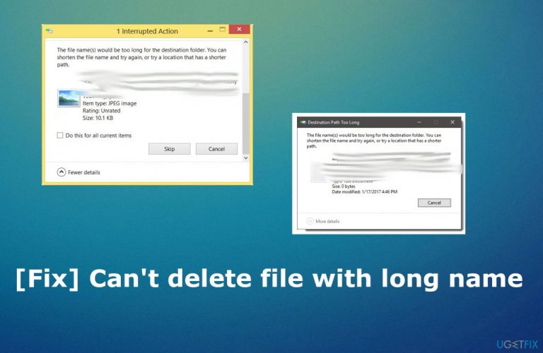 [Fix] Can’t delete file with long name