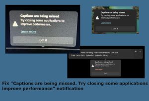 Captions are being missed notif fix