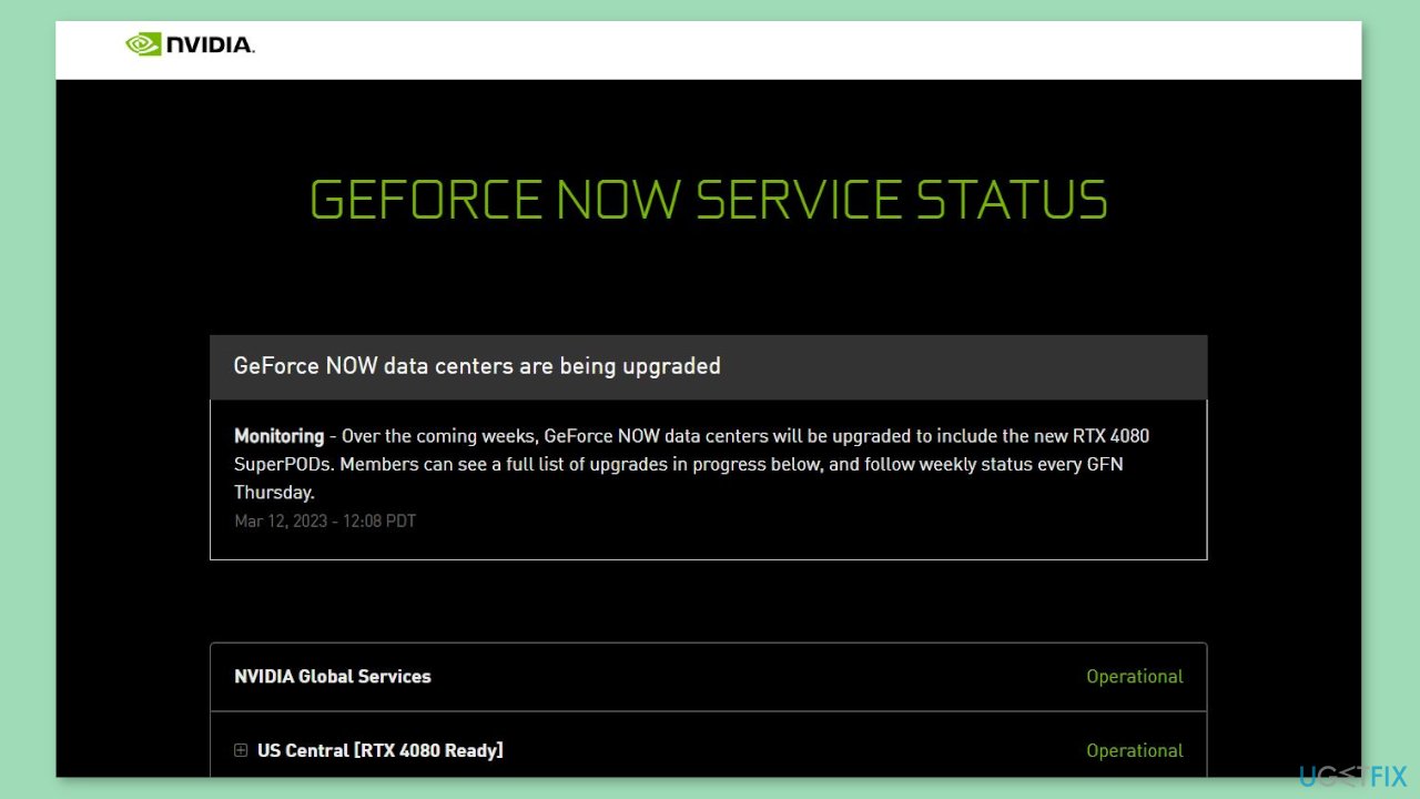 Check GeForce Now Server Status