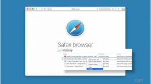 Clear browsing items from safari