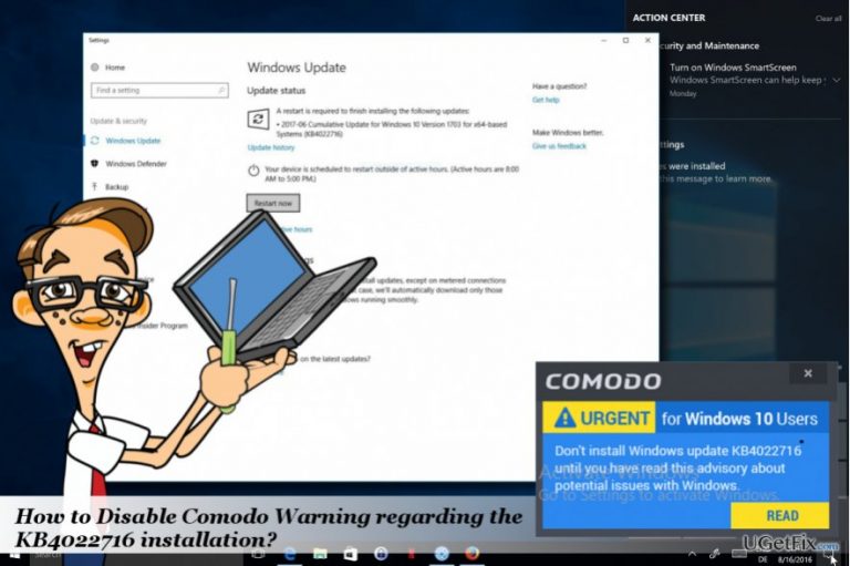 How to Disable Comodo Warning “URGENT! For Windows 10 Users?”