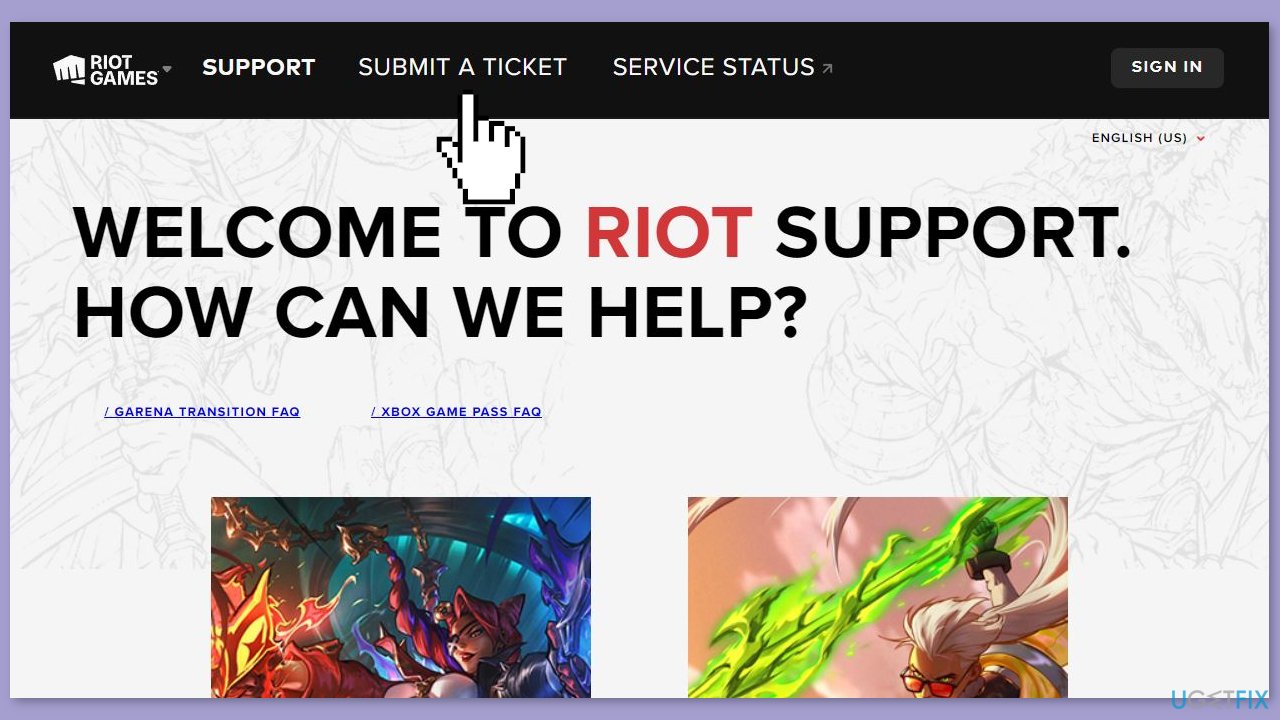 Contact Riot Games Support