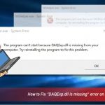Daqexp dll error