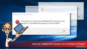 Daqexp dll error
