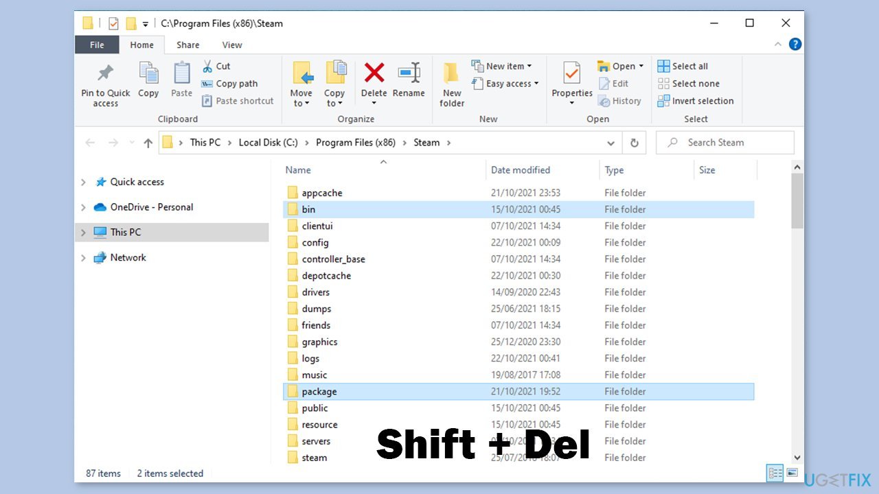 Delete Package and Bin Folders