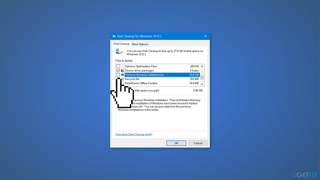 Delete the Windows.old Folder