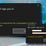Device required by cryptographic provider is not ready