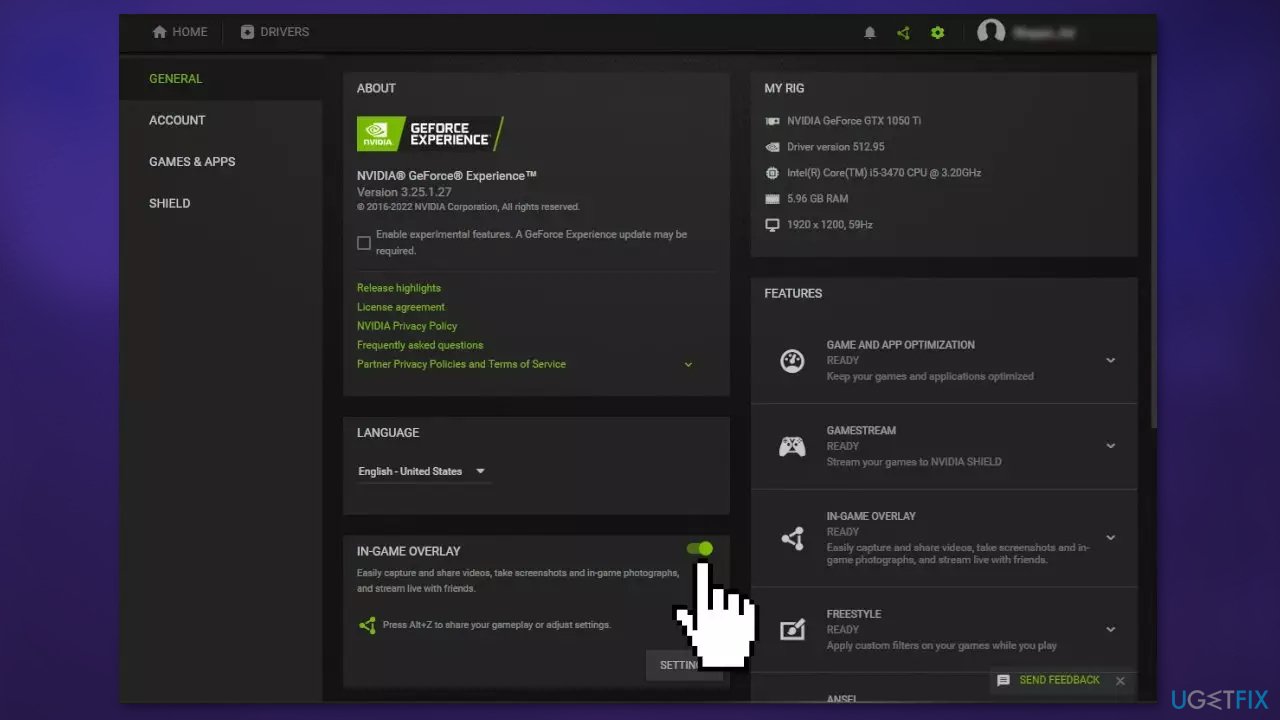 Disable Overlays Geforce