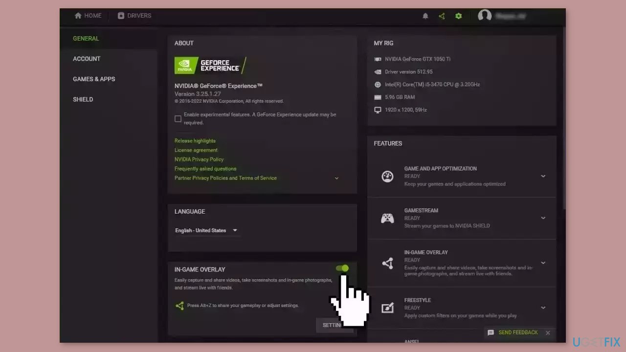 Disable Third-Party Overlays Nvidia GeForce Experience