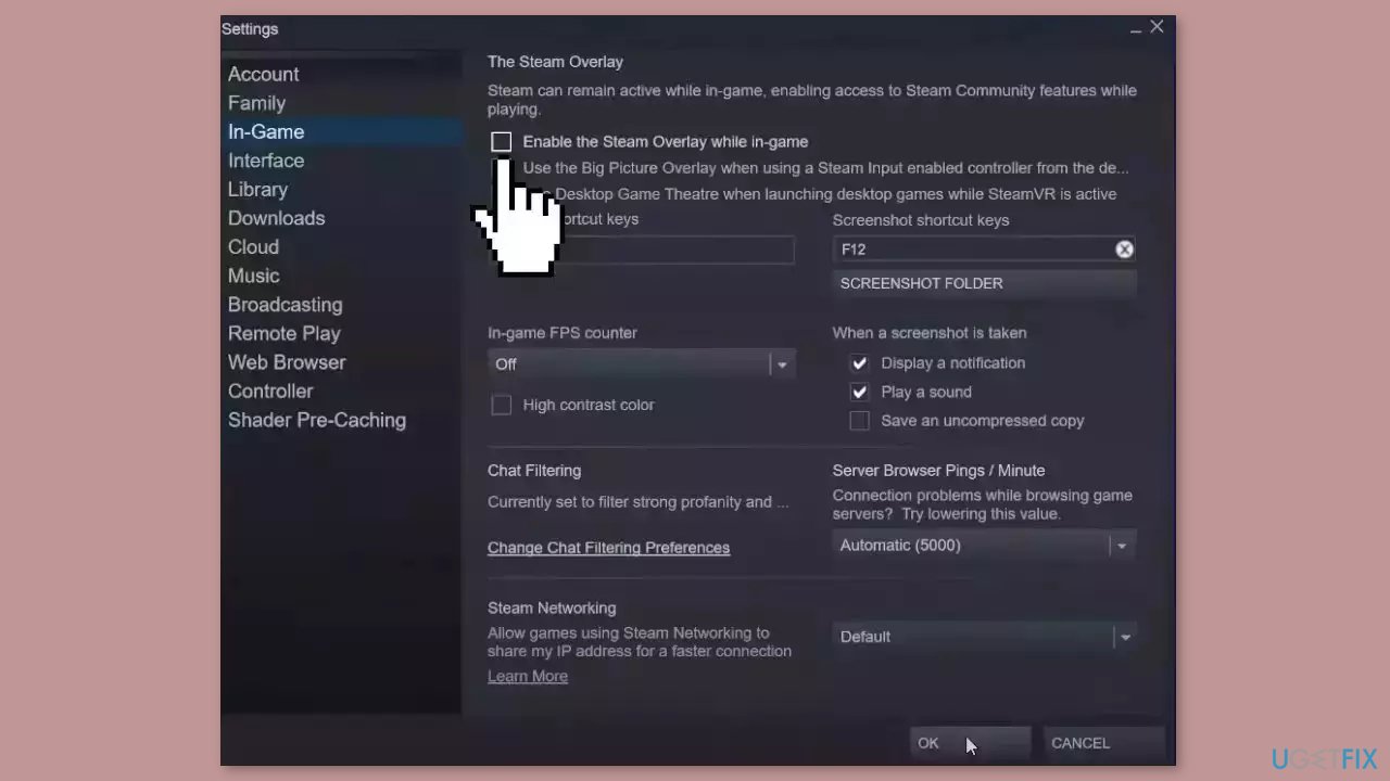 Disable Third-Party Overlays Steam