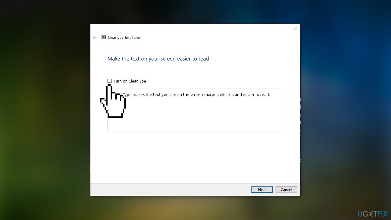 Disable Windows app Correction Scaling