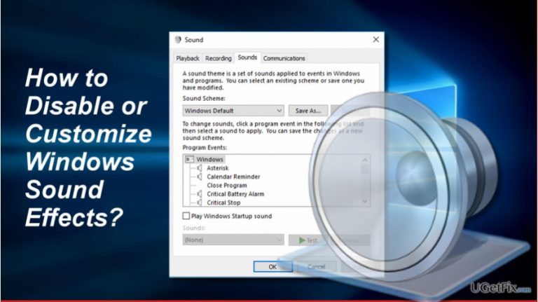 How to Disable Default Windows Sound Effects?