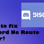 Discord no route error fix