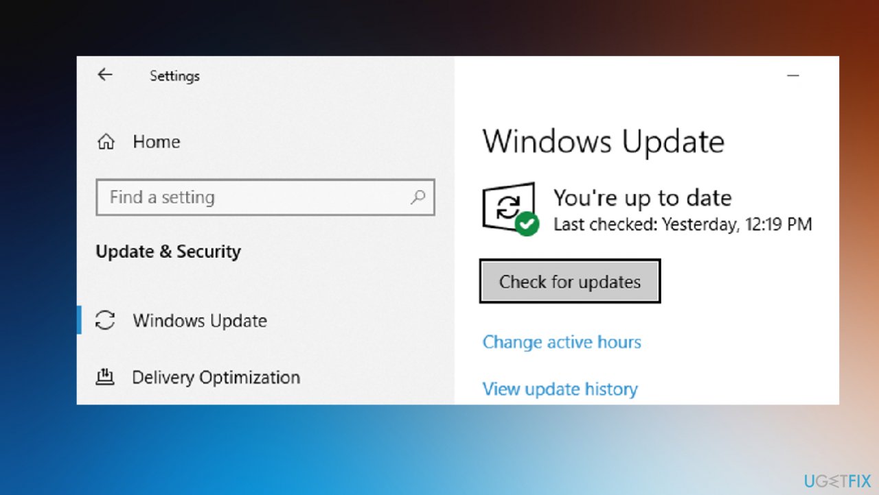 Windows Update check