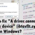 Driver does not load sys file fix