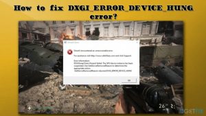 Dxgi error device hung fix