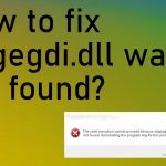 Edgegdi dll missing error fix