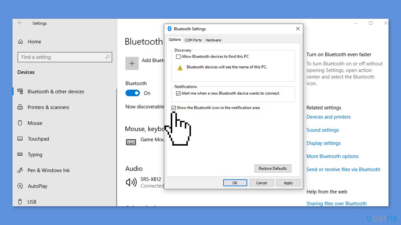 Edit Bluetooth Settings