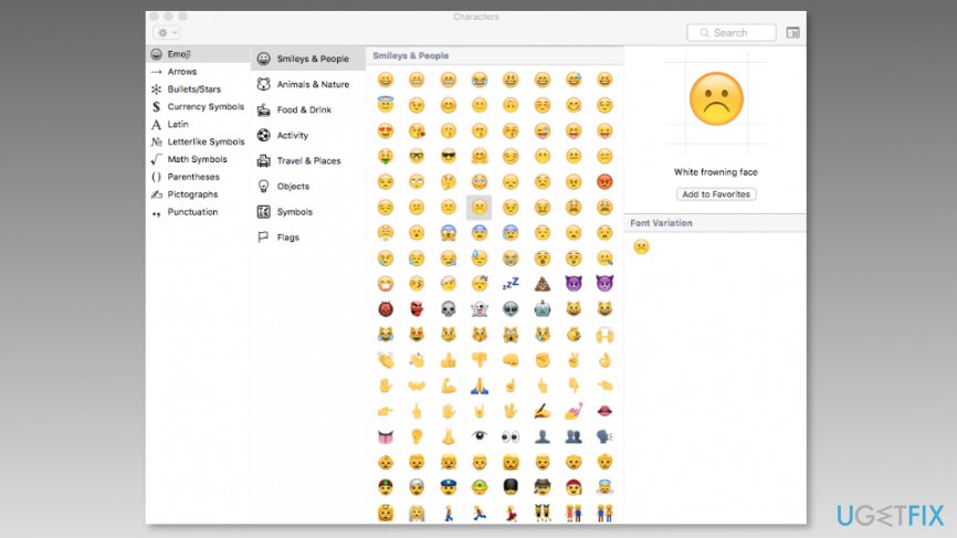 Mac Emoji keyboard