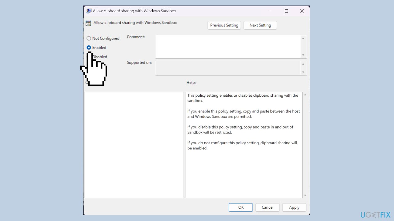 Enable clipboard sharing via group policy editor Enable clipboard sharing via group policy editor