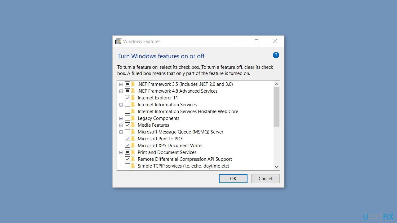 Enable the Windows Feature in Clean Boot State