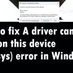 Ene sys driver issue fix