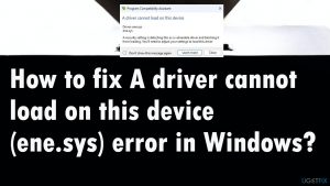 Ene sys driver issue fix