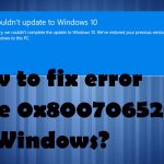Error 0x80070652 fix