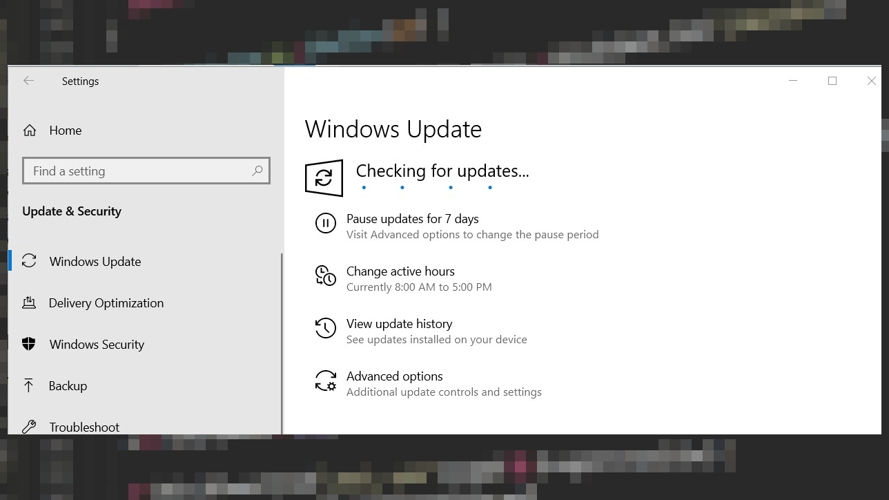 Windows OS update check