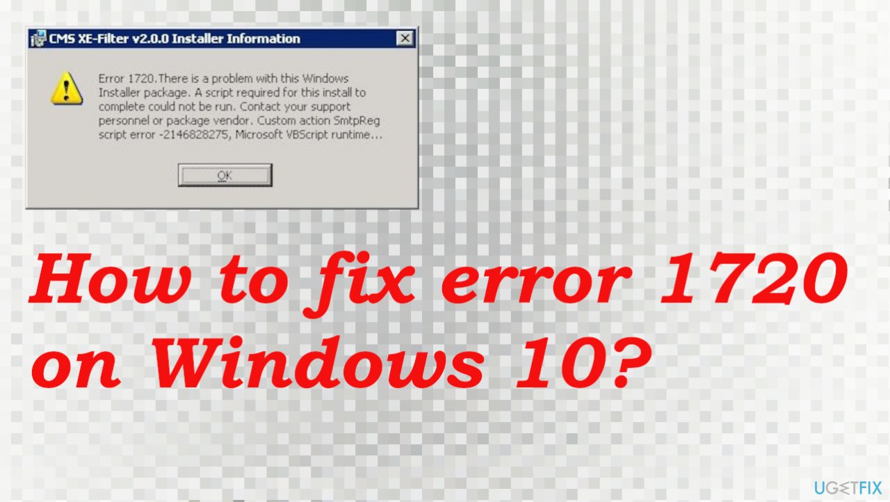 The Windows error 1720 