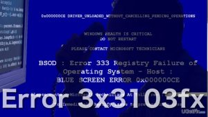 Error 3x3103fx adware virus