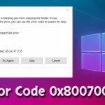 Error code 0x8007003b fix