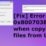 Error code 0x800703ee when copying files from usb fix