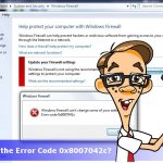 Error code 0x8007042c